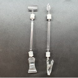 Ценникодержатель ПР-02 (пружина метал.), Штанга 95, Зигзаг-02 прозрачный - 1 шт.