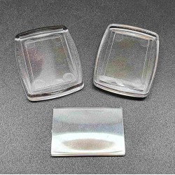 БАЗА прямоугольная для гардеробного номерка и груши, прозрачная, синяя - 500шт. БАЗА прямоугольная для гардеробного номерка и груши, прозрачная, синяя - 500шт.