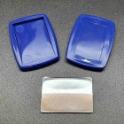 БАЗА прямоугольная для гардеробного номерка и груши, прозрачная, синяя - 500шт. БАЗА прямоугольная для гардеробного номерка и груши, прозрачная, синяя - 500шт.