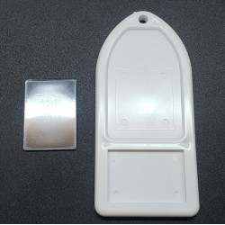 ГРУША ПЛОСКАЯ для ключей, корпус со стеклом, белый - 100шт.