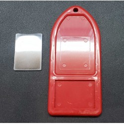 ГРУША ПЛОСКАЯ для ключей, корпус со стеклом, красный - 960шт.