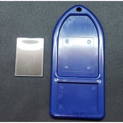 ГРУША ПЛОСКАЯ для ключей, корпус со стеклом, синий - 1шт.