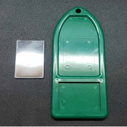 ГРУША ПЛОСКАЯ для ключей, корпус со стеклом, зелёный - 100шт.