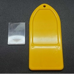 ГРУША ПЛОСКАЯ для ключей, корпус со стеклом, жёлтый - 1шт.