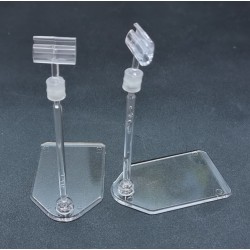 Ценникодержатель на мини-платформе, штанга 95мм., Зигзаг-02, прозрачный - 1000шт.