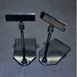 Ценникодержатель на мини-платформе, штанга 95мм., Зигзаг-04, чёрный - 500шт.