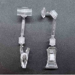 Ценникодержатель ПР-02, штанга 50, Зигзаг-01, прозрачный - 500шт.