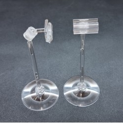 Ценникодержатель на круглой платформе Сфера, штанга 95мм., Зигзаг-01, прозрачный - 50шт.