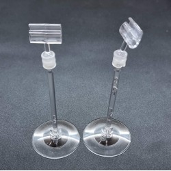 Ценникодержатель на круглой платформе Сфера, штанга 95мм., Зигзаг-02, прозрачный - 1000шт.