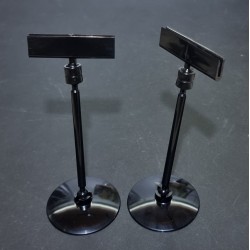 Ценникодержатель на круглой платформе Сфера, штанга 95мм., Зигзаг-04, чёрный - 500шт.