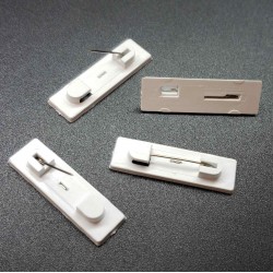 Булавка для бейджей, р-р 33х10мм., белый - 1000шт.