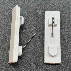 Булавка для бейджей на самоклеющемся скотче, р-р 33х10мм., белый - 1000шт.